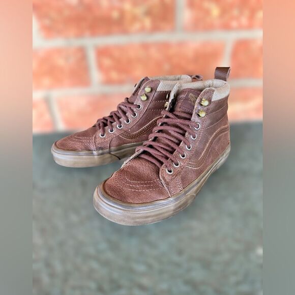 VANS MTE LEATHER BROWN HERRINGBONE MENS size 6.5 Womens 8.0 main image 12